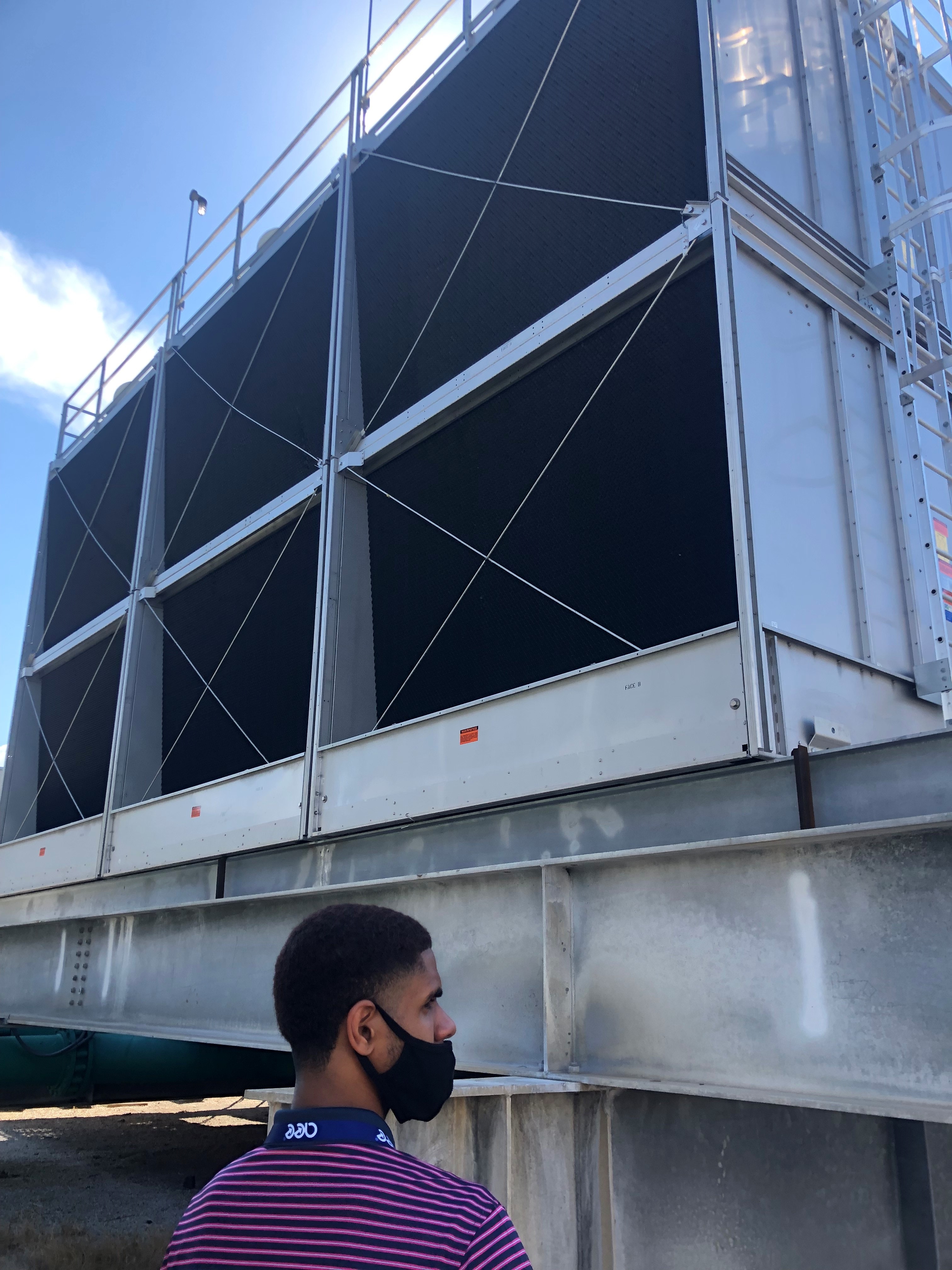 Quick cooling tower tour at the Ernest N. Morial Convention Center.